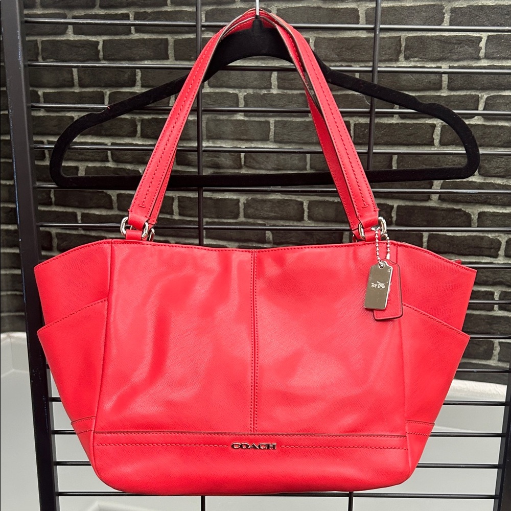 Coach Vibrant Coral Tote Bag